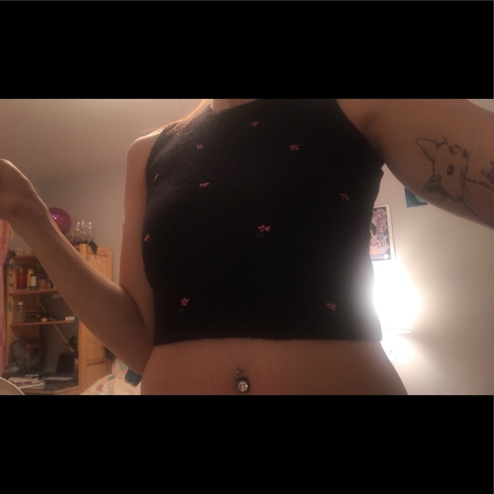 Xsmall vintage wool-like rose top